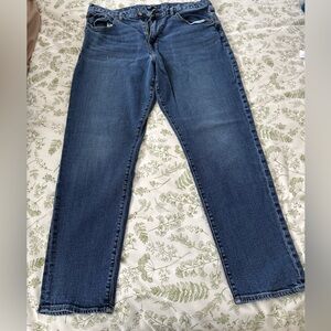 GAP Men's Straight-Leg Jeans in Dark Blue Denim